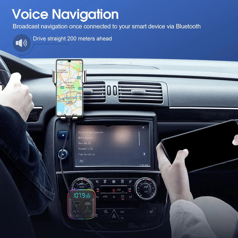 18W QC3.0 Fast Charge Bluetooth 5.0 FM Transmitter