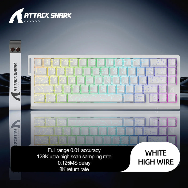 8K Magnetic Gaming Keyboard ATTACK SHARK X68HE Wired and FREEWOLF F68 Wired F68Pro Wireless for Pro Gaming 0.01mm Rapid Trigg