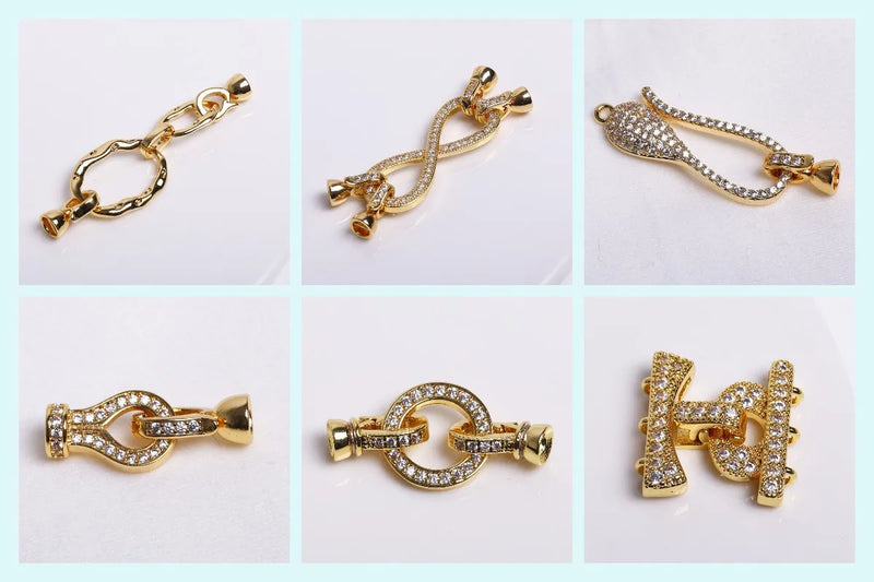 18K Gold Plated Separators For Bead,Spacers Beads For Jewelry Making,Brass Metal Round Beads,DIY Bracelets/Necklace Accessories