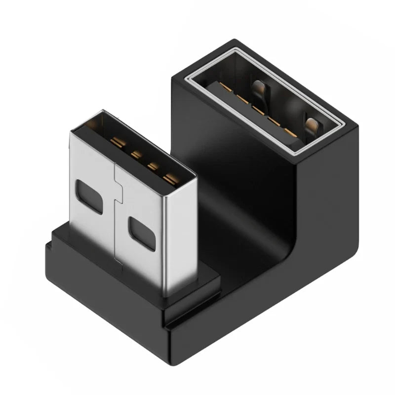 NNBILI 90 Degree Right Angle USB 3.0 Extension Adapter Upward Elbow USB Connector For PC Male to Female Extension Plug Converter