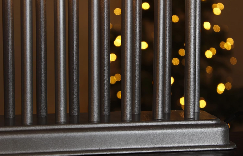 Silver Christmas LED Candle Bridge
