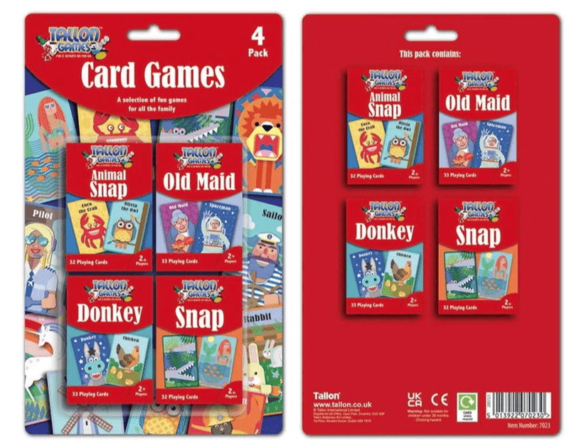 Fun Classic Card Games for All Ages – Old Maid, Snap, Donkey, Animal Snap