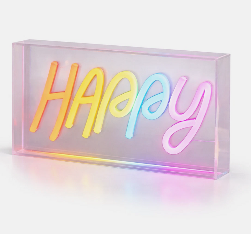 Happy Neon LED Light Sign