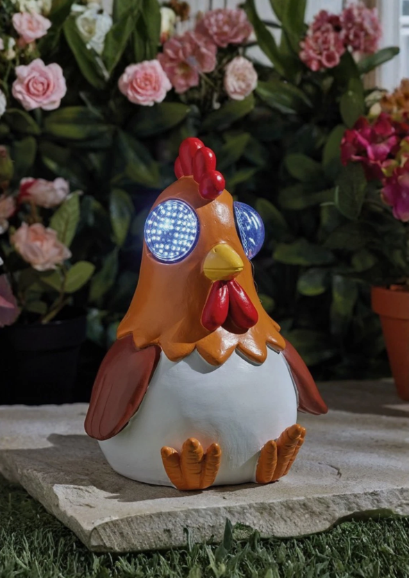 Solar Resin Solar Rooster Garden Ornaments