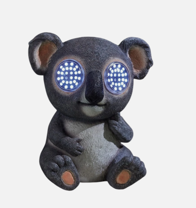 Small Solar Resin Solar Blinking Koala Garden Ornament