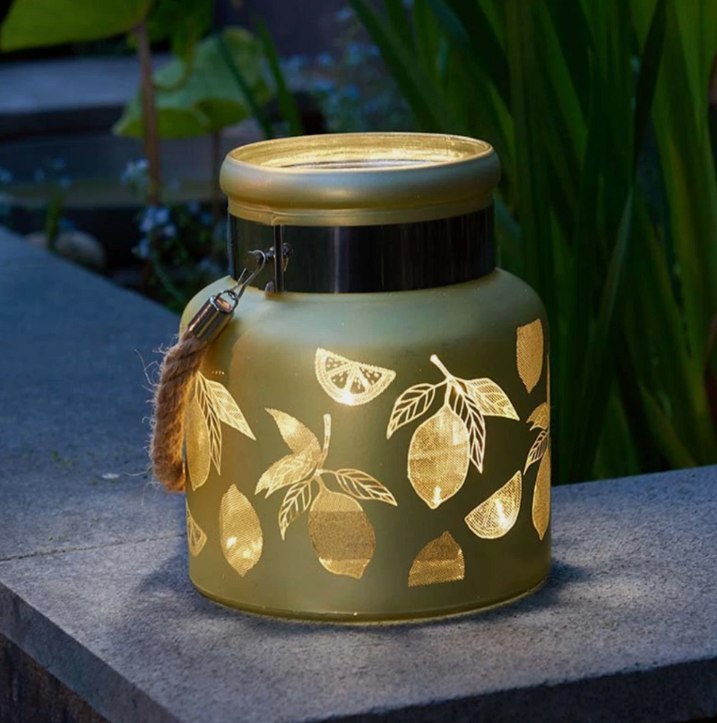 LED Lemon Hanging Solar Garden Lantern