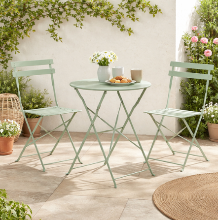 Sage Green 3-Piece Outdoor Bistro Set