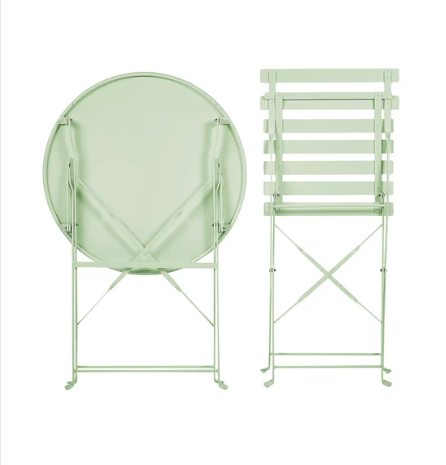 Sage Green 3-Piece Outdoor Bistro Set