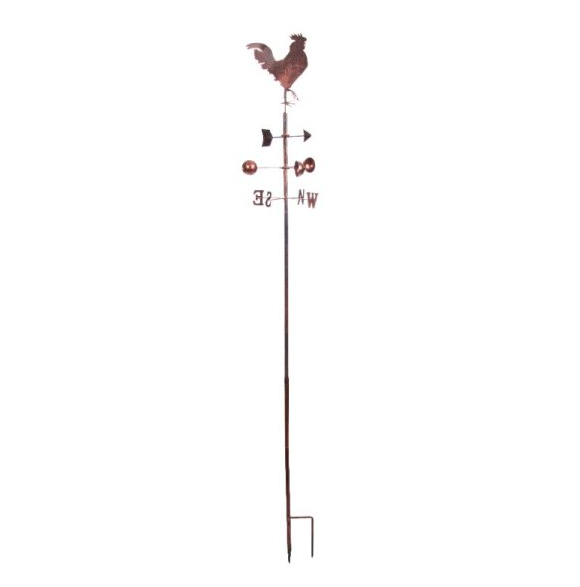 Decorative Hand Painted Bronze Effect Rooster Weather Vane