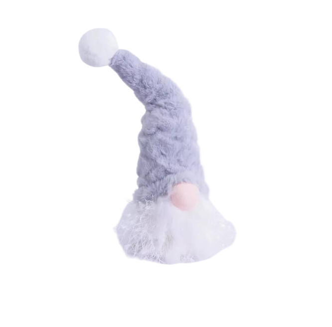 Christmas Plush Grey Gonk with LED Light