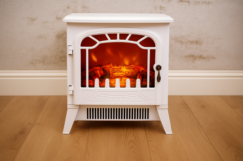 Premium White Electric Fireplace (1850W)