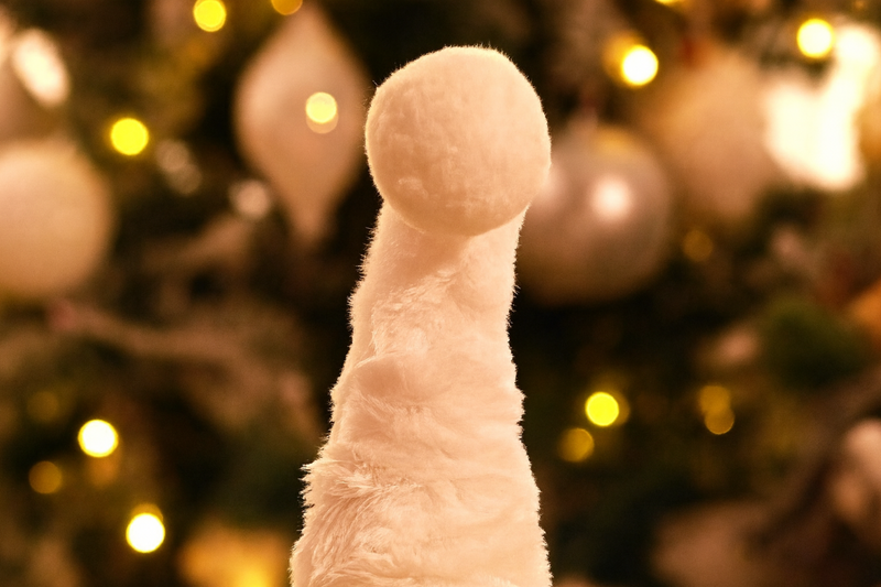 Christmas Plush White Gonk with LED Light