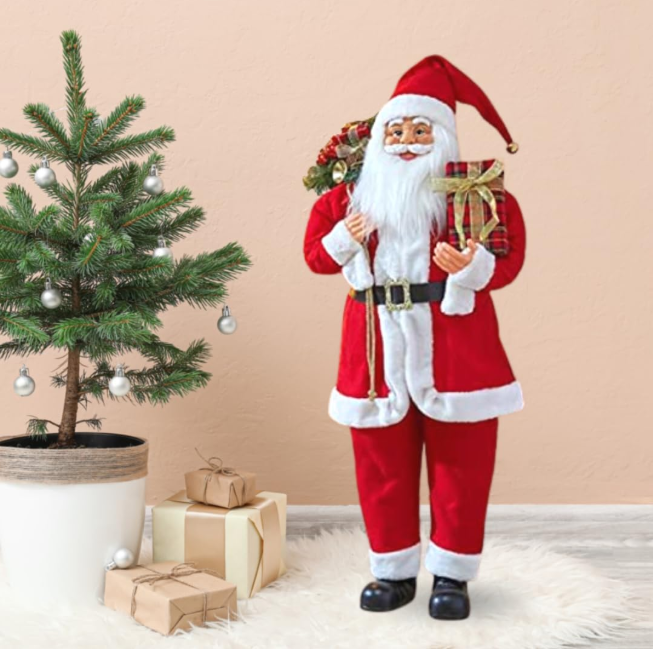 Large Red Santa Claus Figure