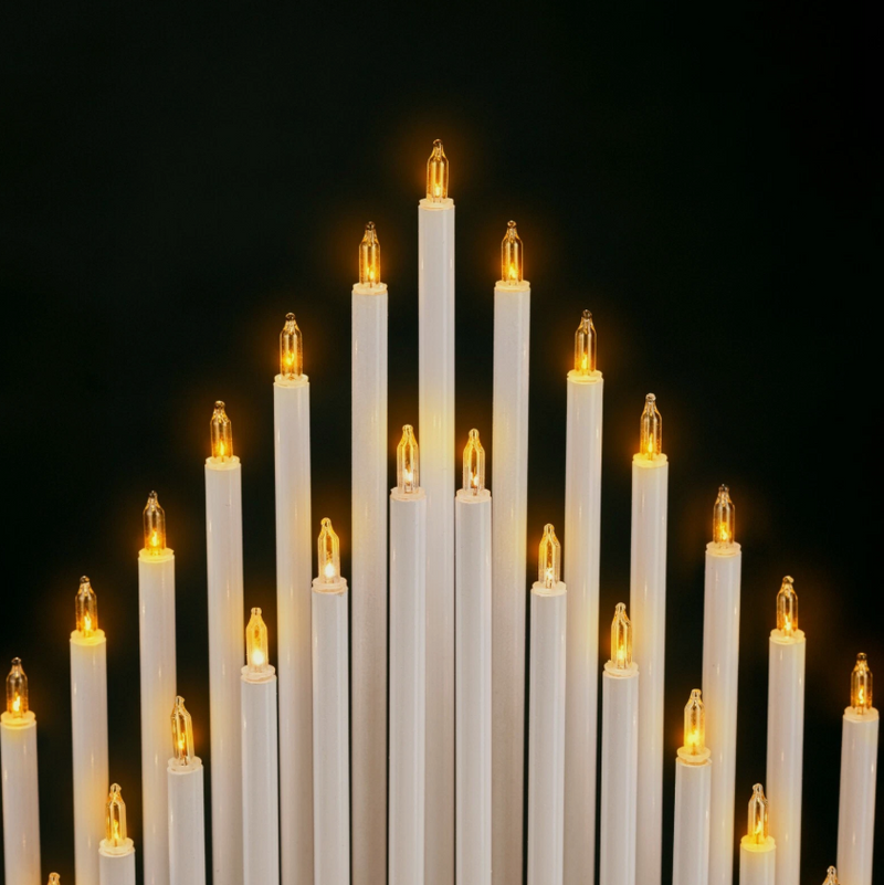 White Christmas LED Candle Bridge