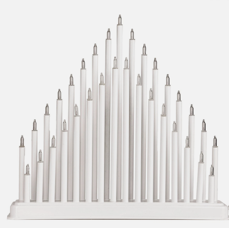 White Christmas LED Candle Bridge