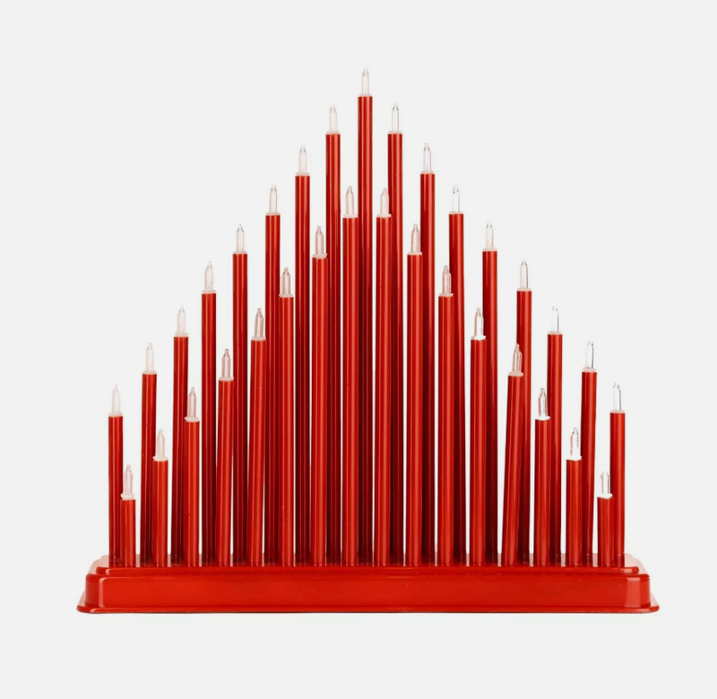 Red Christmas LED Candle Bridge