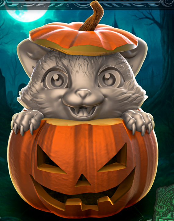 Cat Pumpkin Pal Mischief Dice Holder