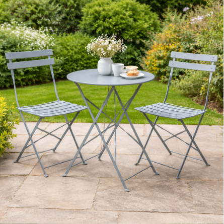 Grey 3-Piece Outdoor Bistro Set