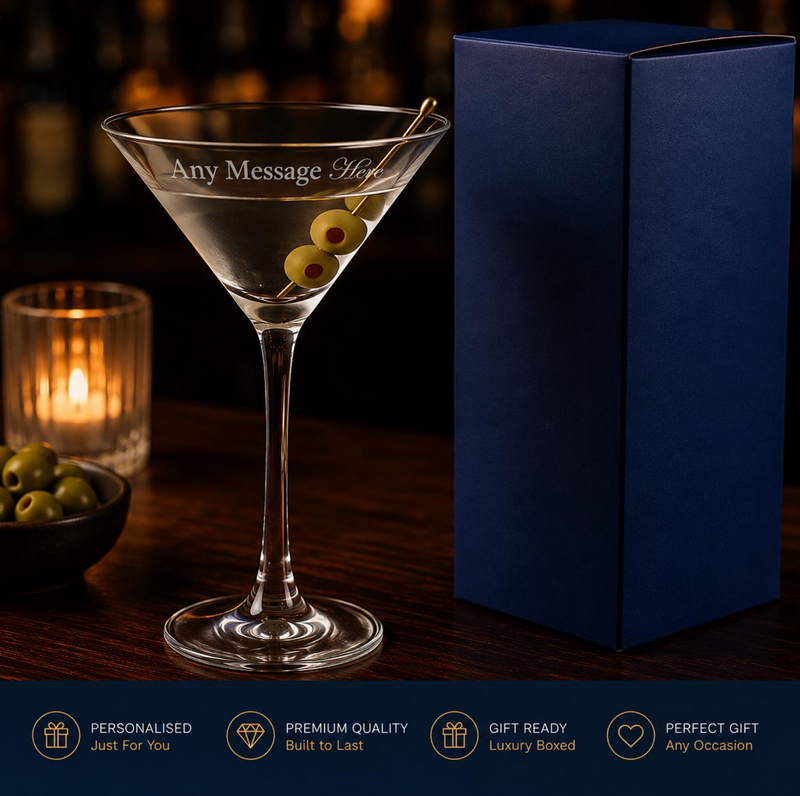 Engraved Enoteca Martini Glass