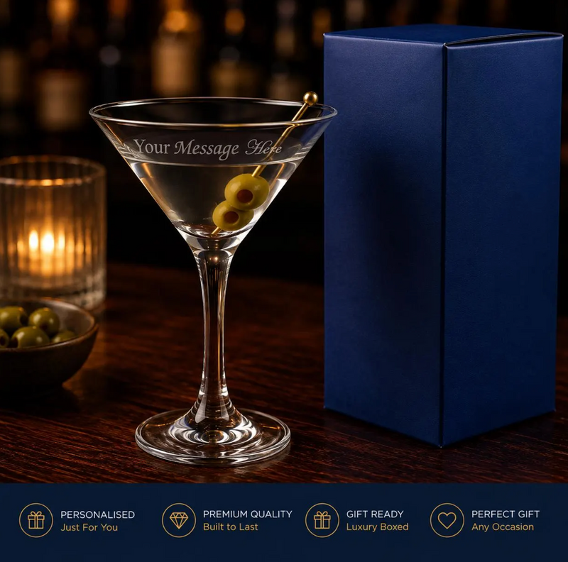 Engraved Petite Martini Glass