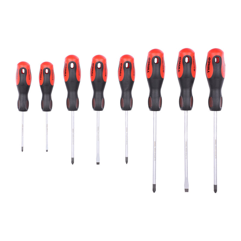Screwdriver Set – 8 Piece – Slotted, Phillips & Pozi