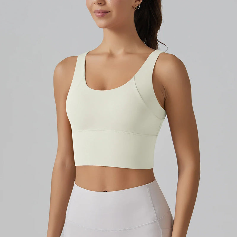 Yoga Bra Underwear Women Summer Shockproof Bra Beautiful Back Sports Running External Wear Training Fitness Yoga Tank Top Bra