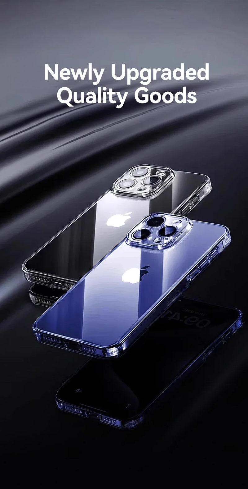 Joyroom Case For iPhone 16 15 14 13 Pro Max Anti-drop Transparent Cover For iPhone 16 Pro Max Soft TPU Case With Len Protection