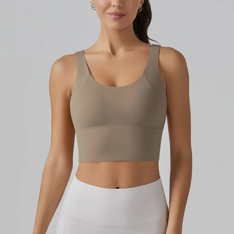 Yoga Bra Underwear Women Summer Shockproof Bra Beautiful Back Sports Running External Wear Training Fitness Yoga Tank Top Bra