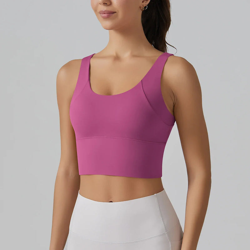 Yoga Bra Underwear Women Summer Shockproof Bra Beautiful Back Sports Running External Wear Training Fitness Yoga Tank Top Bra