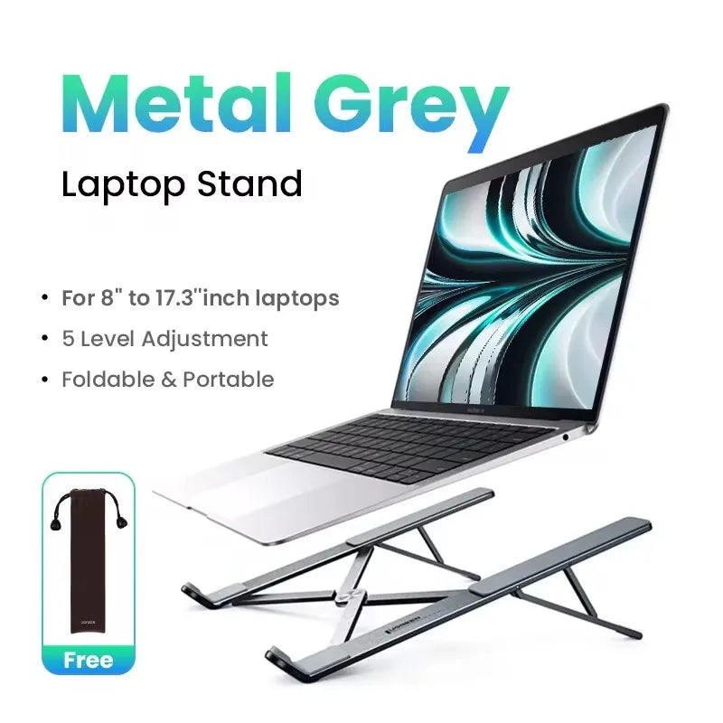 UGREEN Laptop Stand For Macbook Air Pro Foldable Aluminum Vertical Notebook Stand Laptop Support Macbook Pro Tablet Phone Stand 18.48