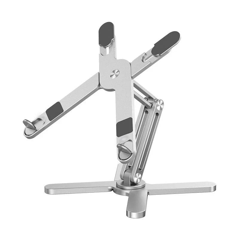 Portable Aluminum Alloy Tablet Bracket Foldable Telescopic Laptop Desktop Stand 360° Rotation Lifting Notebook Table Holder