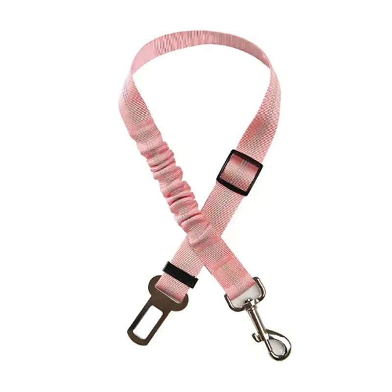 Dog Car Safety Belt Dog Safety Belt with Damping Belt and Reflective Line Adjustable Length Suitable Any Dog