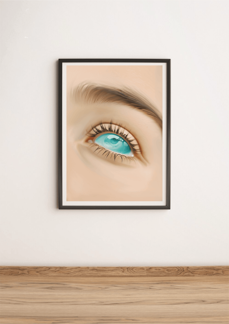 Sea-Gaze Art Print | Ocean Eye Spiritual Wall Art A3 A4 A5