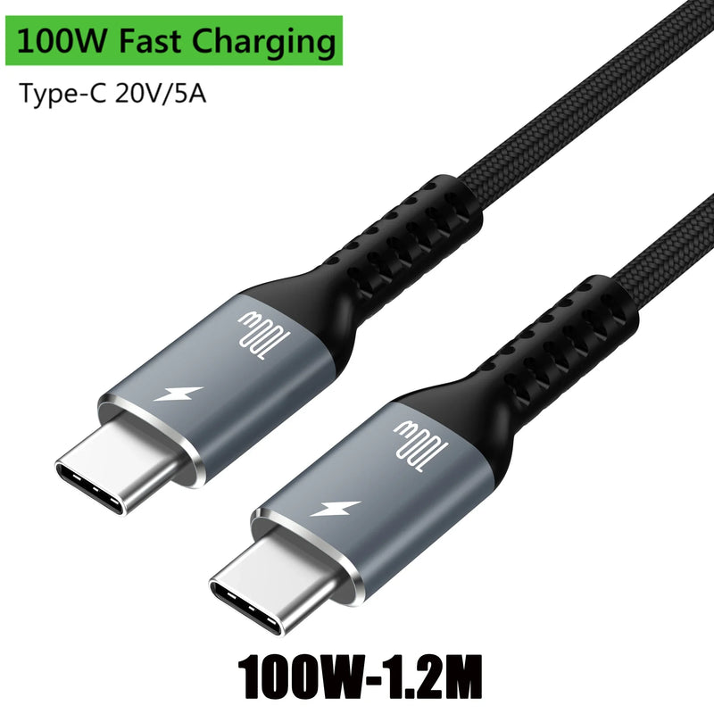 USB4 Cable 40Gbps 48V 240W For Thunderbolt 4 Type C Fast Charging Cable Thunderbolt3 USB C to C Data Transfer Cable For laptop