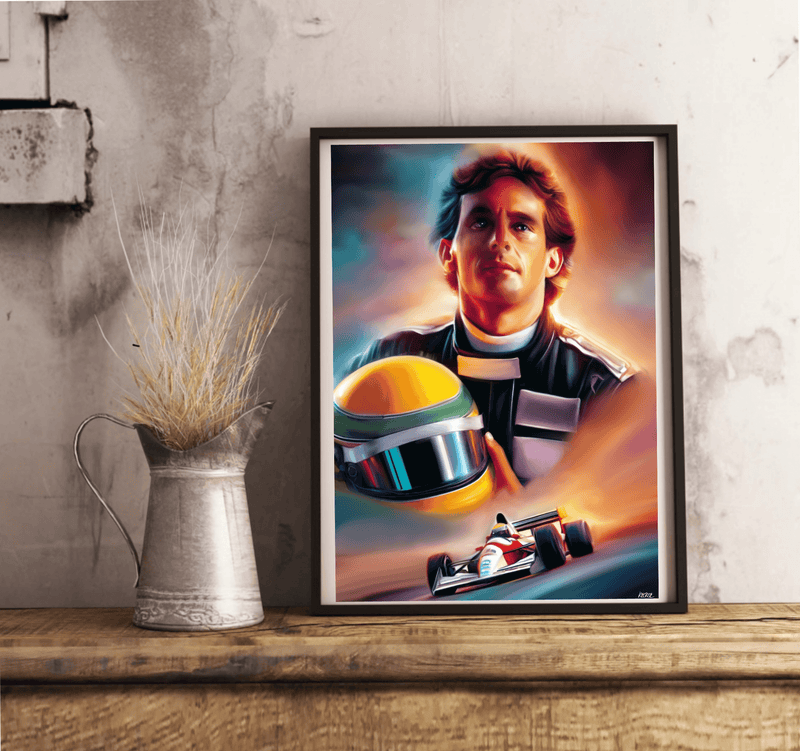 Racing Legacy Art Print | Ayrton Senna Inspired Wall Art