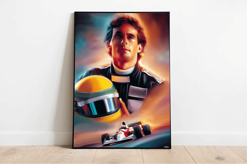 Racing Legacy Art Print | Ayrton Senna Inspired Wall Art