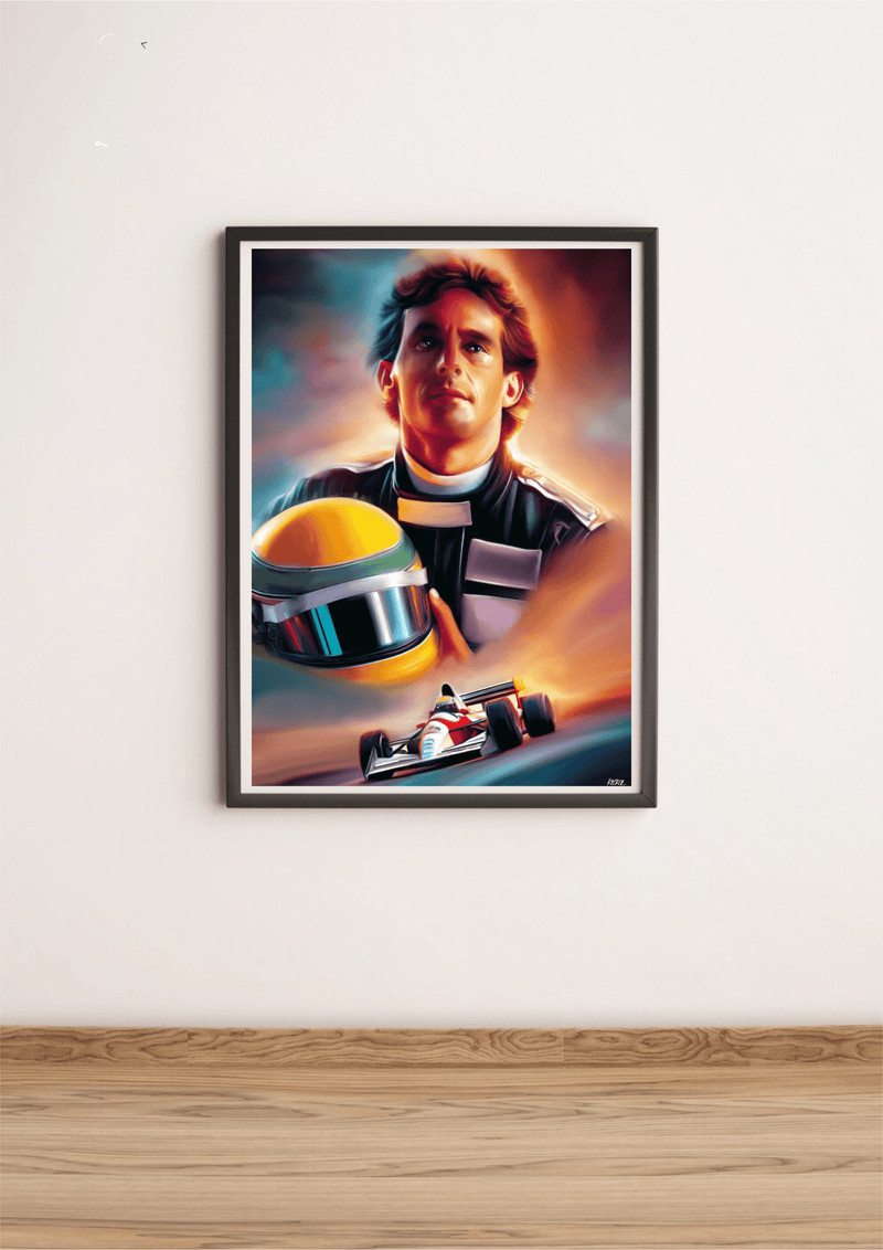 Racing Legacy Art Print | Ayrton Senna Inspired Wall Art