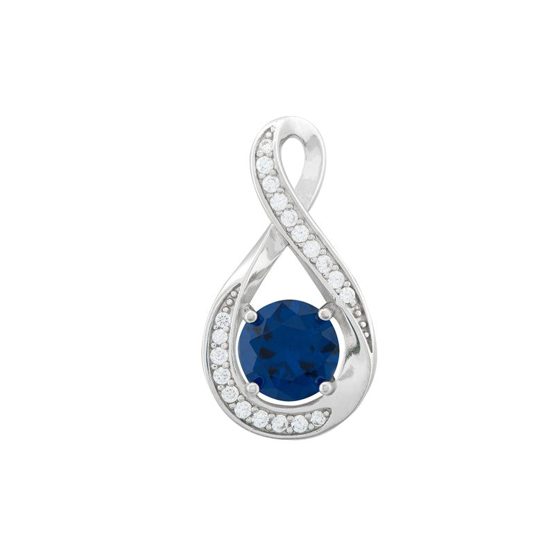 September Birthstone Infinity Pendant Necklace