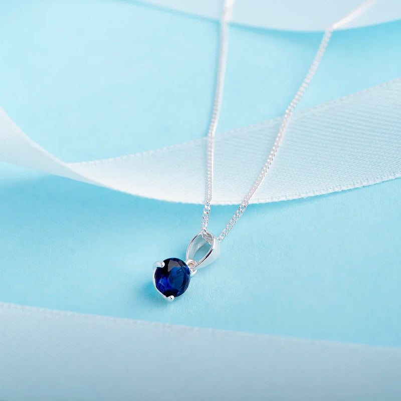 September Birthstone Pendant Necklace