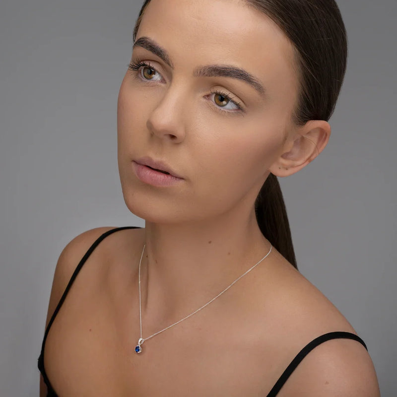 September Birthstone Pendant Necklace