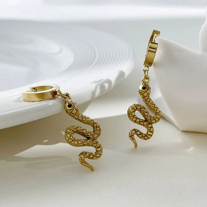 Serpent Huggie Hoops