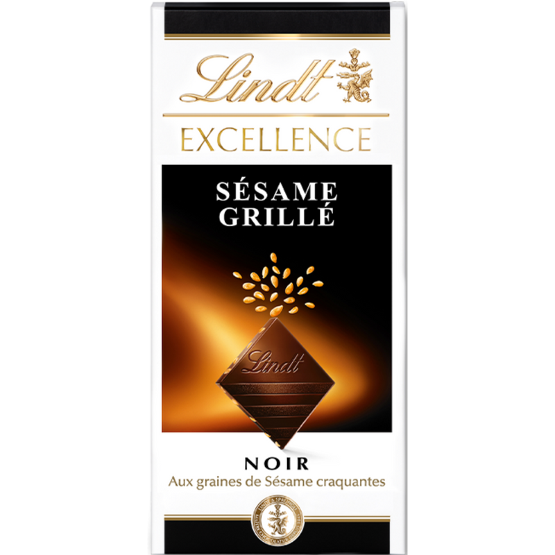 Lindt Excellence | Dark Grilled Sesame | 100g Bar