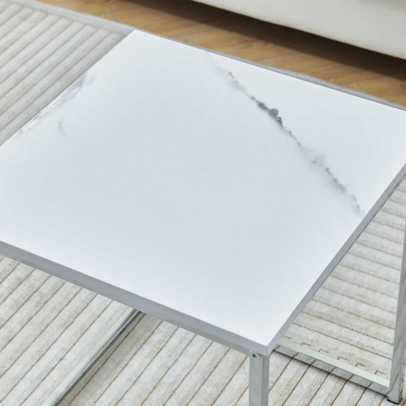 Set Of 3 Modern Nesting Coffee Tables For Living Room - High Gloss Nest Of 3 Nested Tables