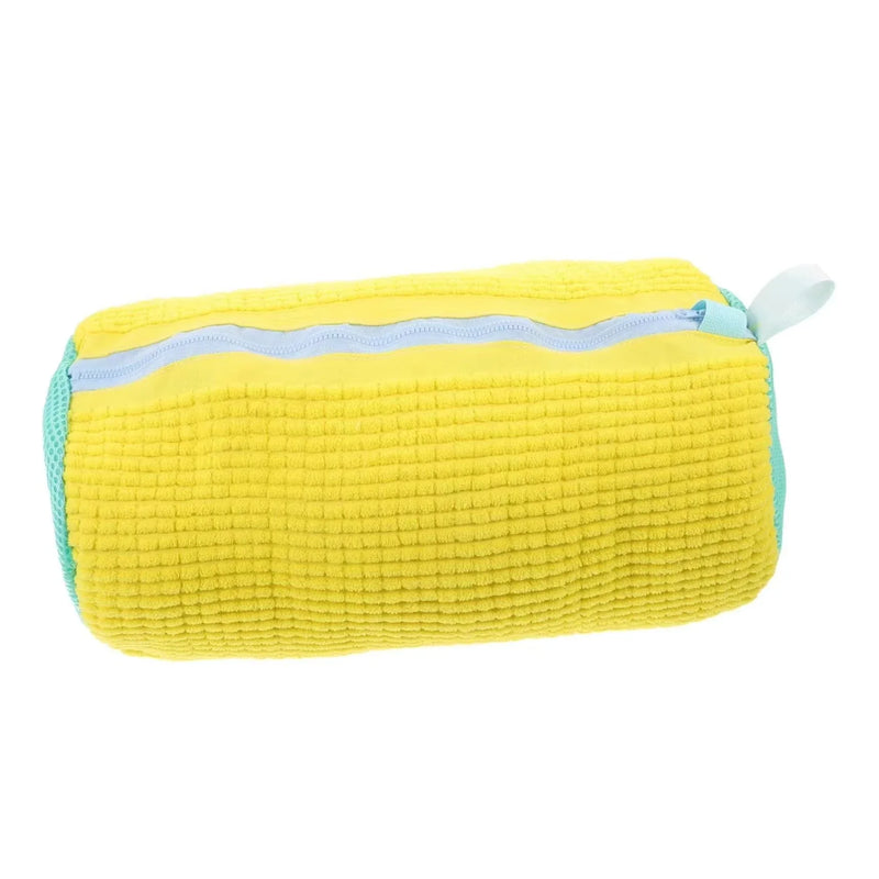 Durable Shoe Washing Machine Bag for All Shoe Types-Yellow with Blue Zipper,Ideal for Sneakers and Casual Shoes,Laundry Wash Bag