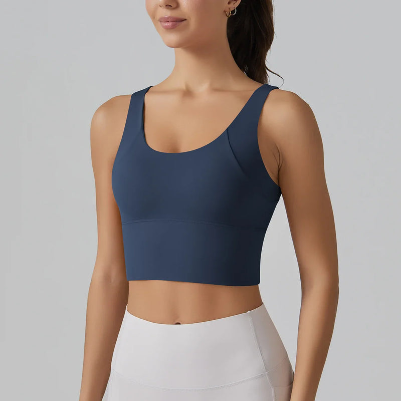 Yoga Bra Underwear Women Summer Shockproof Bra Beautiful Back Sports Running External Wear Training Fitness Yoga Tank Top Bra