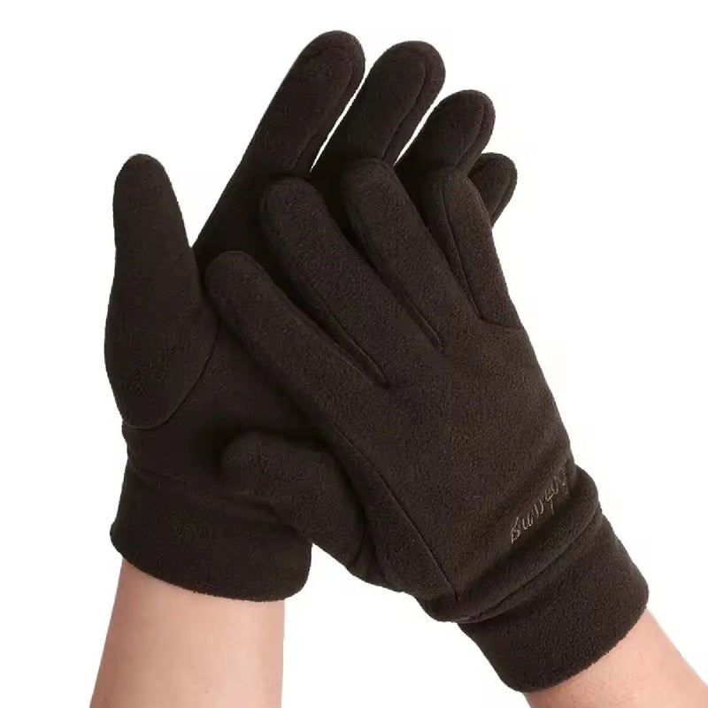 Mens Winter Gloves Thicken Thermal Warm Fleece Full Finger Gloves Cold Resistance Windproof Outdoor Skiing Cycling Mittens Women