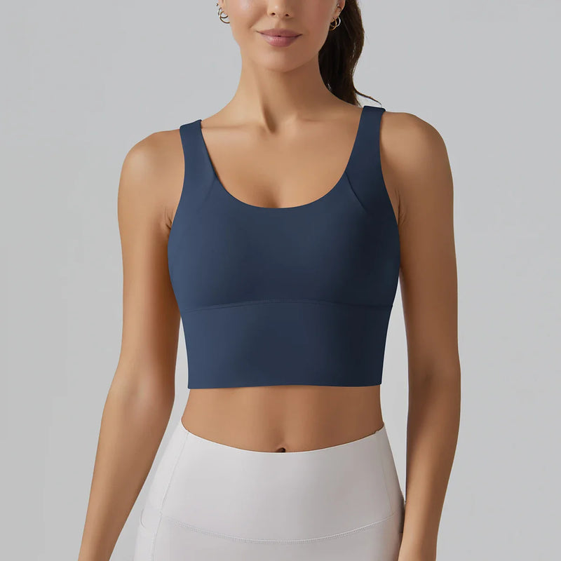 Yoga Bra Underwear Women Summer Shockproof Bra Beautiful Back Sports Running External Wear Training Fitness Yoga Tank Top Bra
