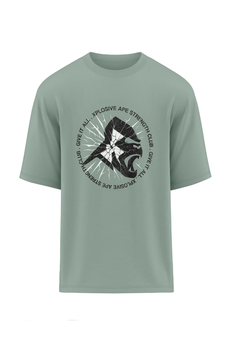XAPE Shattered Oversized Tee - Sage