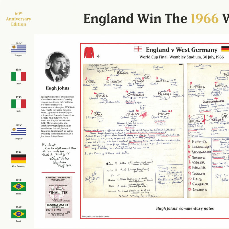 England v Germany, World Cup Final Jul 1966 - Hugh Johns