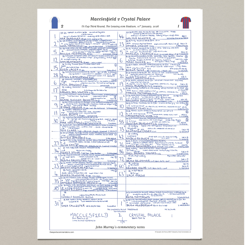 Macclesfield v Crystal Palace, FA Cup Jan 2026 - John Murray